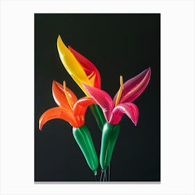 Bright Inflatable Flowers Heliconia 1 Canvas Print