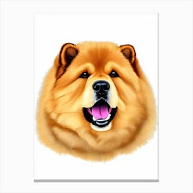 Chow Chow Illustration dog Canvas Print