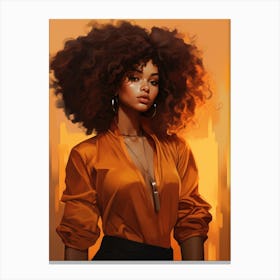 Afro Girl 18 Canvas Print