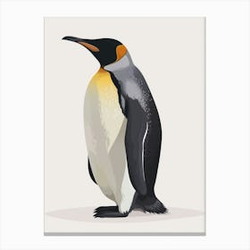 Emperor Penguin Petermann Island Minimalist Illustration 2 Canvas Print