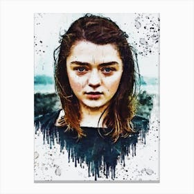 Arya Stark Game Of Thrones Painting Canvas Print
