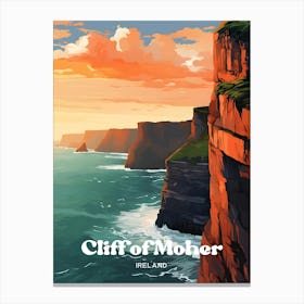 Cliff Of Moher Ireland Oceanview Travel Art Canvas Print