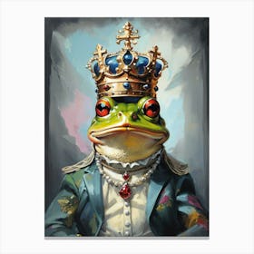 Frog Wearing A Crown Canvas Print