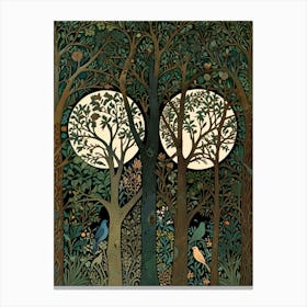 William Morris Moon In The Woods Canvas Print