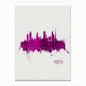 Perth Australia City Purple Canvas Print