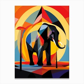 Elephant Abstract Pop Art 4 Canvas Print
