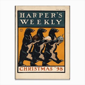 Harper's Weekly, Christmas 98, Edward Penfield Canvas Print