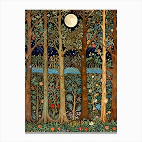 William Morris Moonlight In The Woods 27 Canvas Print