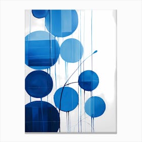 blue white modern art Canvas Print