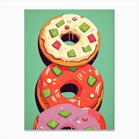 Donuts Pizza Canvas Print