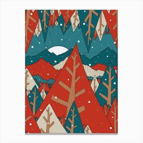 Snowing Lands Canvas Print