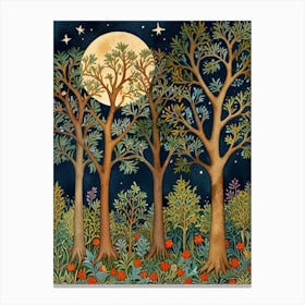 William Morris Moonlight In The Forest 119 Canvas Print