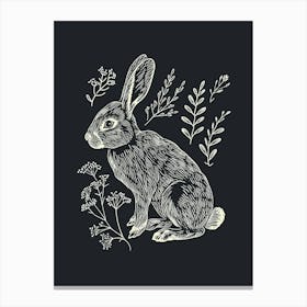 Dutch Rabbit Minimalist Illustration 4 Canvas Print