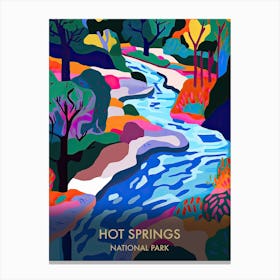 Hot Springs National Park Travel Poster Matisse Style 1 Canvas Print