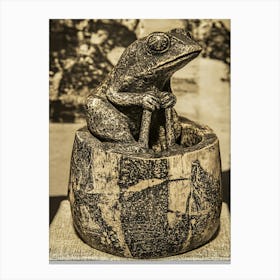 Frog In A Pot Canvas Print