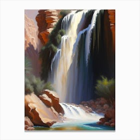 Ouzoud Falls, Morocco Peaceful Oil Art  Canvas Print