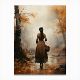 Woman In The Woods Canvas Print