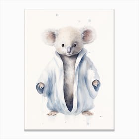 Baby Koala As A Jedi Watercolour 4 Canvas Print