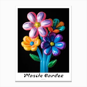 Bright Inflatable Flowers Poster Bergamot Canvas Print