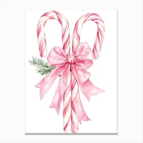 Christmas Candy Canes Canvas Print