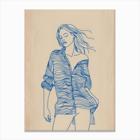 Drawing Of A Woman Canvas Print