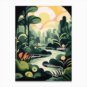 Jungle Abstract Minimalist 2 Canvas Print