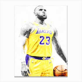 Lebron James La Lakers Canvas Print