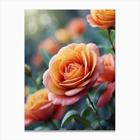 Orange Roses Canvas Print