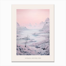 Dreamy Winter National Park Poster  Vatnajkull National Park Iceland 1 Canvas Print