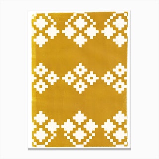 Geometric Pattern Yellow Canvas Print