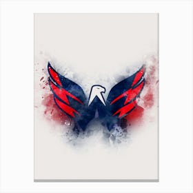 Washington Capitals Watercolor Canvas Print