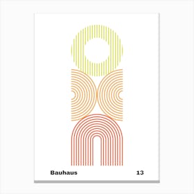 Geometric Bauhaus Poster 13 Canvas Print