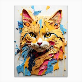 Splatter Cat 1 Canvas Print