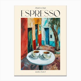Bari Espresso Made In Italy 3 Poster Canvas Print