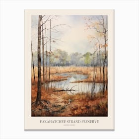Autumn Forest Landscape Fakahatchee Strand Preserve Poster Canvas Print