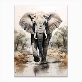 Silent Giant Elephant In The Jungle Canvas Print