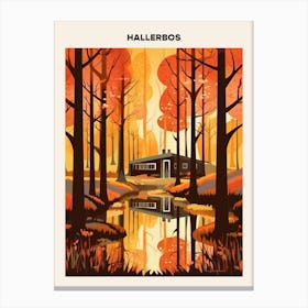 Hallerbos Midcentury Travel Poster Canvas Print