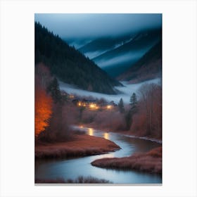 Misty Creek Canvas Print