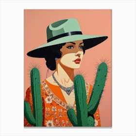 Cactus Woman Canvas Print