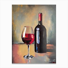 Zinfandel Oil Painting Cocktail Poster Canvas Print