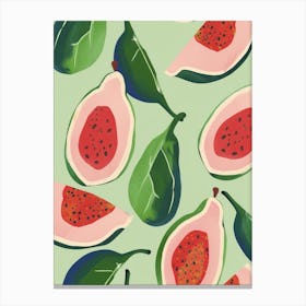 Tropical Fruit Pattern Illustration  2 Canvas Print