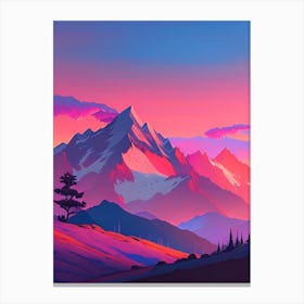 The Rocky Mountains Dreamy Sunset Canvas Print