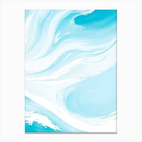 Blue Ocean Wave Watercolor Vertical Composition 144 Canvas Print