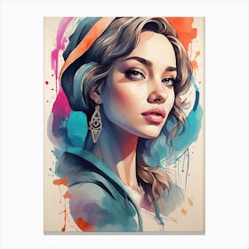 Portrait Of A Girl 3 Canvas Print