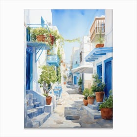 Street In Crete, Greece Canvas Print
