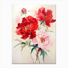 Red Peonies 2 Canvas Print