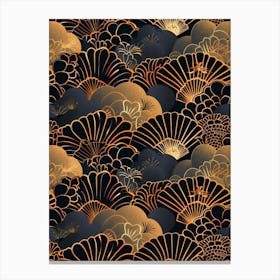 Japanese Floral Pattern Canvas Print