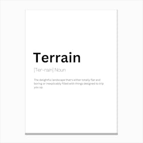 Terrain Definition Meaning Canvas Print