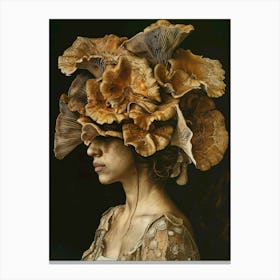 Mushroom woman portrait Canvas Print