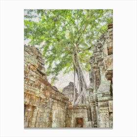 A Temple Of Cambodia Canvas Print